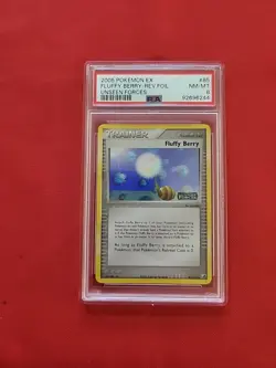 Pokemon: Fluffy Berry #85/115 Reverse Foil EX Unseen Forces 2005 - PSA 8 - E78 - Image 1