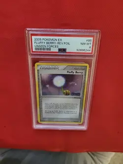 Pokemon: Fluffy Berry #85/115 Reverse Foil EX Unseen Forces 2005 - PSA 8 - E78 - Image 4