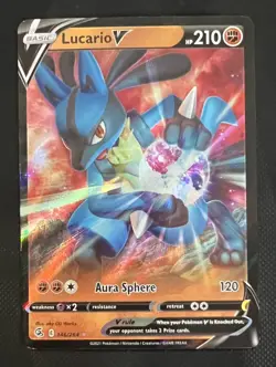 2021 Pokemon Lucario V 146/264 Fusion Strike NM - Image 1