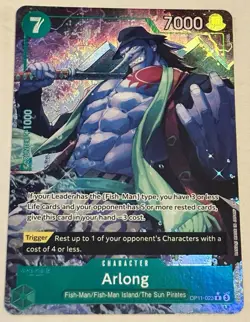 One Piece Arlong OP11-023 Rare Parallel Card a Fist of Divine Speed - Image 1
