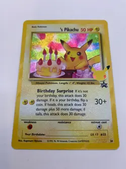 2021 Pokemon Celebrations Classic Collection 24 Birthday Pikachu Holo - Image 1