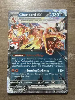 Charizard ex 125/197, Holo, Prize Pack Series 4, Stamped, Pokemon TCG Cards LP - Image 1