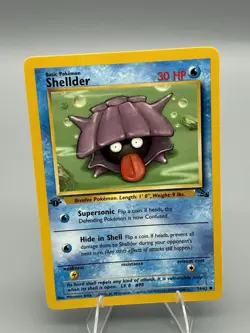 Pokemon TCG - SHELLDER - 1ST EDITION - 54/62 - FOSSIL (1999) - WOTC - LP - Image 1