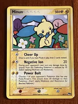 Minun 4/17 Holo POP Series 3 2006 Pokemon TCG - Image 1