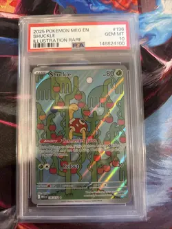 2025 POKEMON MEG EN-MEGA EVOLUTION 136 SHUCKLE ILLUSTRATION RARE PSA 10 GEM - Image 1