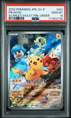 PSA 10 Pikachu 001/SV-P Scarlet & Violet Promo Pokemon Card Japanese Sequential - Image 5