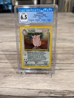 Pokemon Clefable Jungle Holo 1/64 CGC Near Mint 6.5 - Image 1