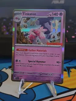 Pokemon Card - Tinkaton Paldea Evolved 105/193 Gamestop Stamped Holo Promo - Image 1