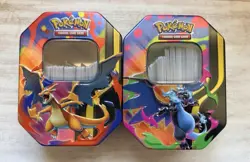 550 Pokemon Card Lot + Both Charizard Tins Bulk Collection - Image 1