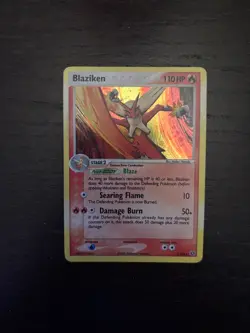 Pokemon card Blaziken 1/106 EX Emerald Holo Rare 2005 - Image 1