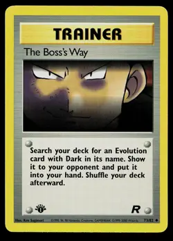 Pokemon Card - The Boss's Way Team Rocket 73/82 1st Edition Uncommon - Image 1