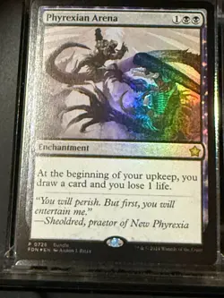 Phyrexian Arena Magic MTG 728 FDN Rare FOIL Near Mint Card - Image 1