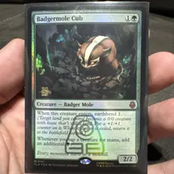 1x PRERELEASE FOIL Badgermole Cub MTG Stamped Promo Avatar ATLA (TLA 0167) NM - Image 1