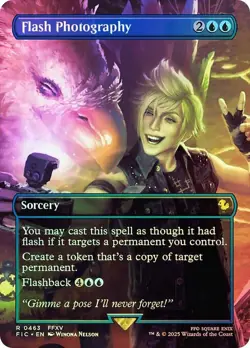 Flash Photography, BORDERLESS FOIL, NM - Commander: Final Fantasy, MtG - Image 1