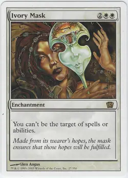 Ivory Mask 27 Rare 8TH Edition 2003 MTG 2 MTG Magic The Gathering LP - Image 1