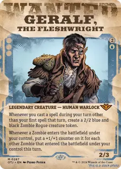 Geralf, the Fleshwright (Showcase) [OTJ - 287] - NM TCG MTG - Image 1