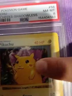 1999 POKEMON GAME #58 PIKACHU RED CHEEKS-SHADOWLESS. Very Rare Red Cheek 🏆 - Image 2