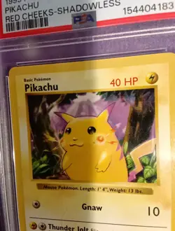 1999 POKEMON GAME #58 PIKACHU RED CHEEKS-SHADOWLESS. Very Rare Red Cheek 🏆 - Image 4