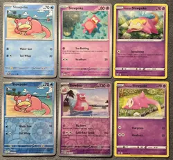 Slowpoke Slowbro Lot 151 Prismatic Evolutions Galarian Revers Holo Pokemon Cards - Image 1