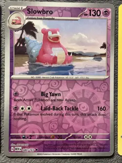 Slowpoke Slowbro Lot 151 Prismatic Evolutions Galarian Revers Holo Pokemon Cards - Image 5