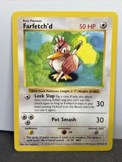 Farfetch'd - Shadowless - 27/102 Base Set - Pokemon TCG Vintage LP - Image 1