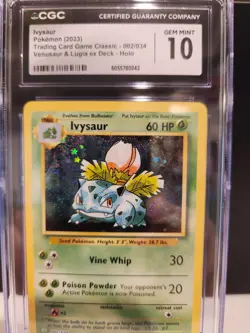Pokemon: Ivysaur #002 2023 Classic Collection Venusaur Deck Holo CGC Gem Mint 10 - Image 1