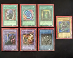 Yu-Gi-Oh! Vintage Super Rare Holo Lot of 7 - LOB Flame Swordsman, Poly, MP/HP - Image 1