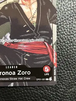 One Piece Roronoa Zoro OP01-001 (Alternate Art) ENGLISH - Image 3