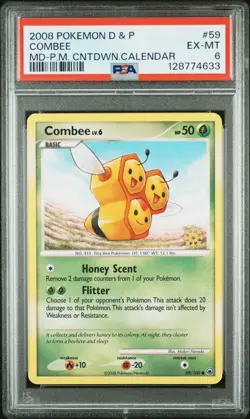 Pokemon Card Combee 59/100 Countdown Calendar Snowflake Promo PSA 6 EX-MT - Image 1