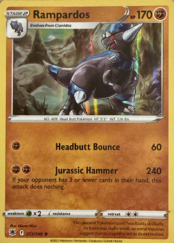 RAMPARDOS - RARE HOLO - ASTRAL RADIANCE - POKEMON CARD TCG - 077/189 - Image 1