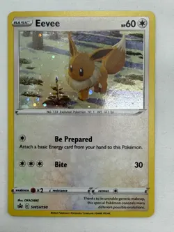 Eevee Swsh190 Black Star Promo Swsh: Sword & Shield Promo Cards Cosmo Holo - NM - Image 3