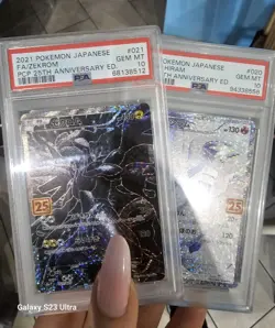 PSA 10 Reshiram Zekrom Set 020-021/025 S8aP 25° anniversario Promo Pokemon jap - Image 3