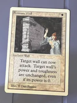 Magic the Gathering MTG Unlimited Animate Wall NM (Beta Bob) - Image 1