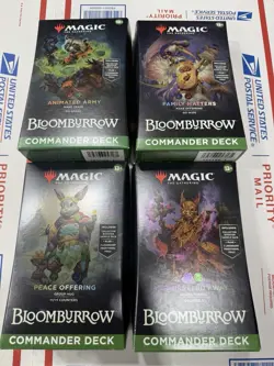 Bloomburrow Commander Deck Display Magic the Gathering Set of 4; Brand new! - Image 1