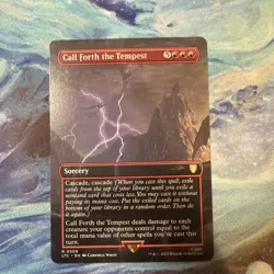 Wizards of the Coast Call Forth the Tempest Borderless Rare Sorcery LotR MTG NM - Image 1