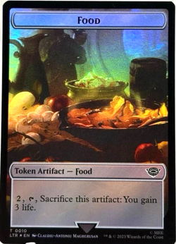 Smaug T 0007 \ Food T 0010 Token LOTR FOIL MtG TCG Card - Image 2