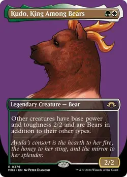 Kudo, King Among Bears BORDERLESS - 0376 - Rare - Modern Horizons 3 MH3 MTG - Image 1