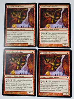Goblin Bushwhacker x 4 MTG, Zendikar, Regular, LP - Image 1