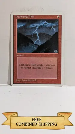 4x Lightning Bolt MTG Core Set 4th Edition Regular - Image 2