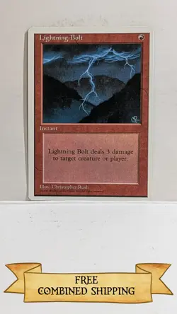 4x Lightning Bolt MTG Core Set 4th Edition Regular - Image 4