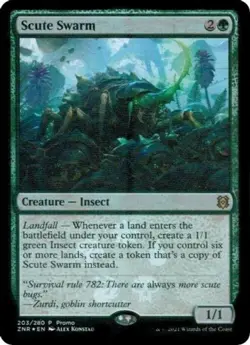 [1x] Scute Swarm - Foil - Big Box Store Promo Near Mint, English Zendikar Rising - Image 1