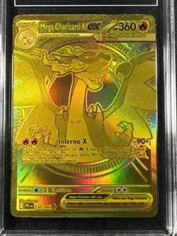 Pokemon Mega Charizard X ex Mega Hyper Rare Holo 130/094 TAG 9 MINT Phantasmal - Image 2
