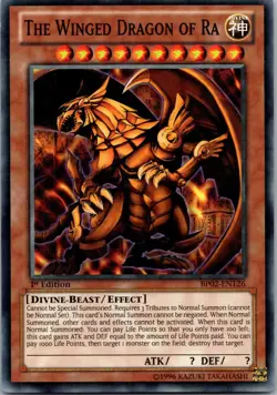 Yugioh The Winged Dragon of Ra BP02-EN126 1st Edition Mosaic Rare NM - Image 1