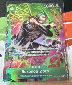 Roronoa Zoro (Alternate Art) OP13-037 OP-13 Rare Foil English - Image 1