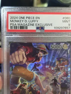 PSA 9 2024 ONE PIECE PROMO MONKEY D. LUFFY PSA MAGAZINE EXCLUSIVE #OP05-060 - Image 3