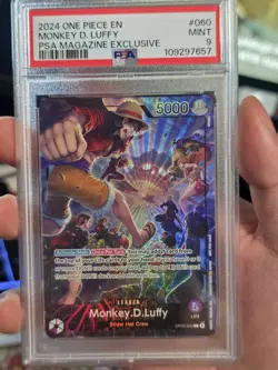 PSA 9 2024 ONE PIECE PROMO MONKEY D. LUFFY PSA MAGAZINE EXCLUSIVE #OP05-060 - Image 4