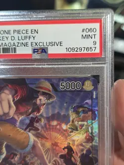 PSA 9 2024 ONE PIECE PROMO MONKEY D. LUFFY PSA MAGAZINE EXCLUSIVE #OP05-060 - Image 5