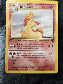Rapidash 44/64 1st Edition Uncommon Jungle Set Pokemon Card Near Mint - Mint! - Image 1