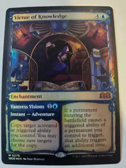 MTG - Virtue of Knowledge FOIL Showcase- Wilds of Eldraine - Image 1