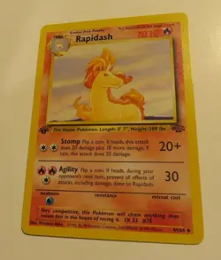 1st Edition Jungle Set Rapidash Pokemon Card 44/64 Uncom Ex/Nm Never Played WOTC - Image 1
